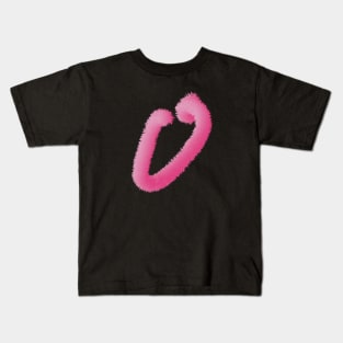 V Pink Animal Initials Kids T-Shirt